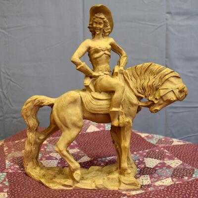 Lady on Horse Statue