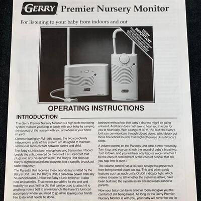 Lot 70. Gerry Premiere Baby Monitor