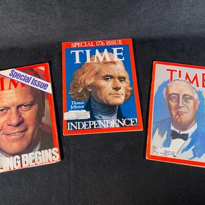 Lot 78. 3 Vintage Time Magazines