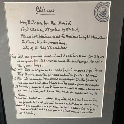 Lot 80. Chicago Write Up and Poster