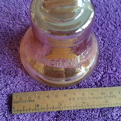 Glass Liberty Bell Dime Bank