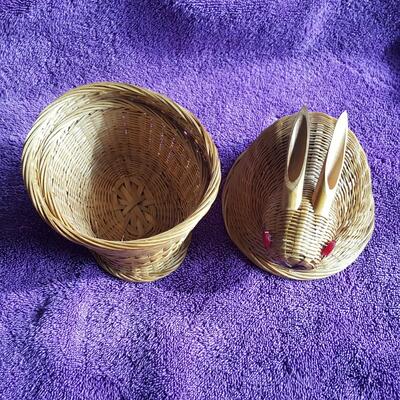 Wicker Bunny Basket