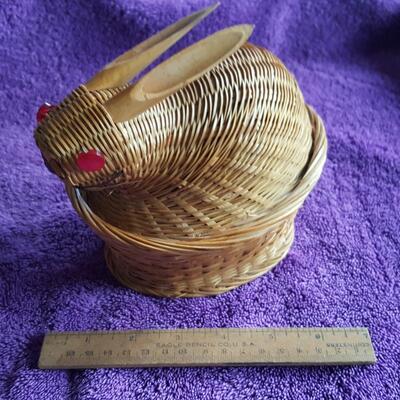 Wicker Bunny Basket
