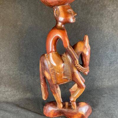 Lot 105. Wood Man on Horse