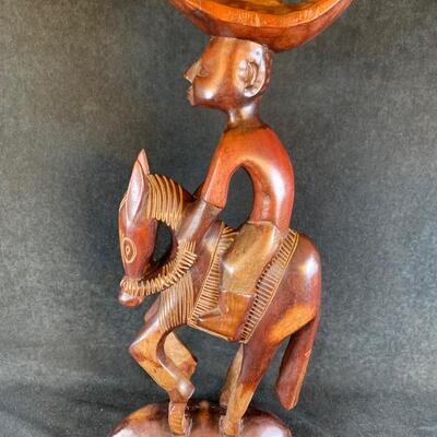 Lot 105. Wood Man on Horse