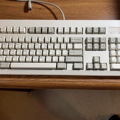 Lot 128. Desktop Paper Organizer & Keyboard