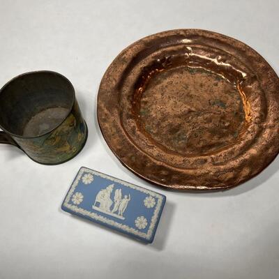 Wedgwood, Copper Plate & Antique Cup Lot
