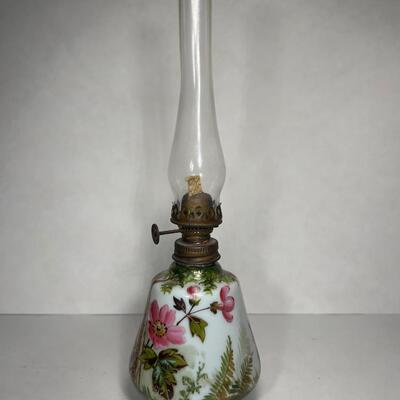 Handpainted Porcelain Oil Lamp