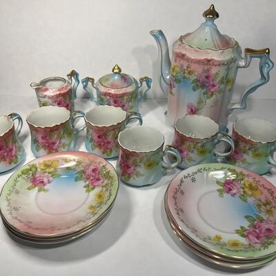 RS Prussia Victorian Porcelain Tea set