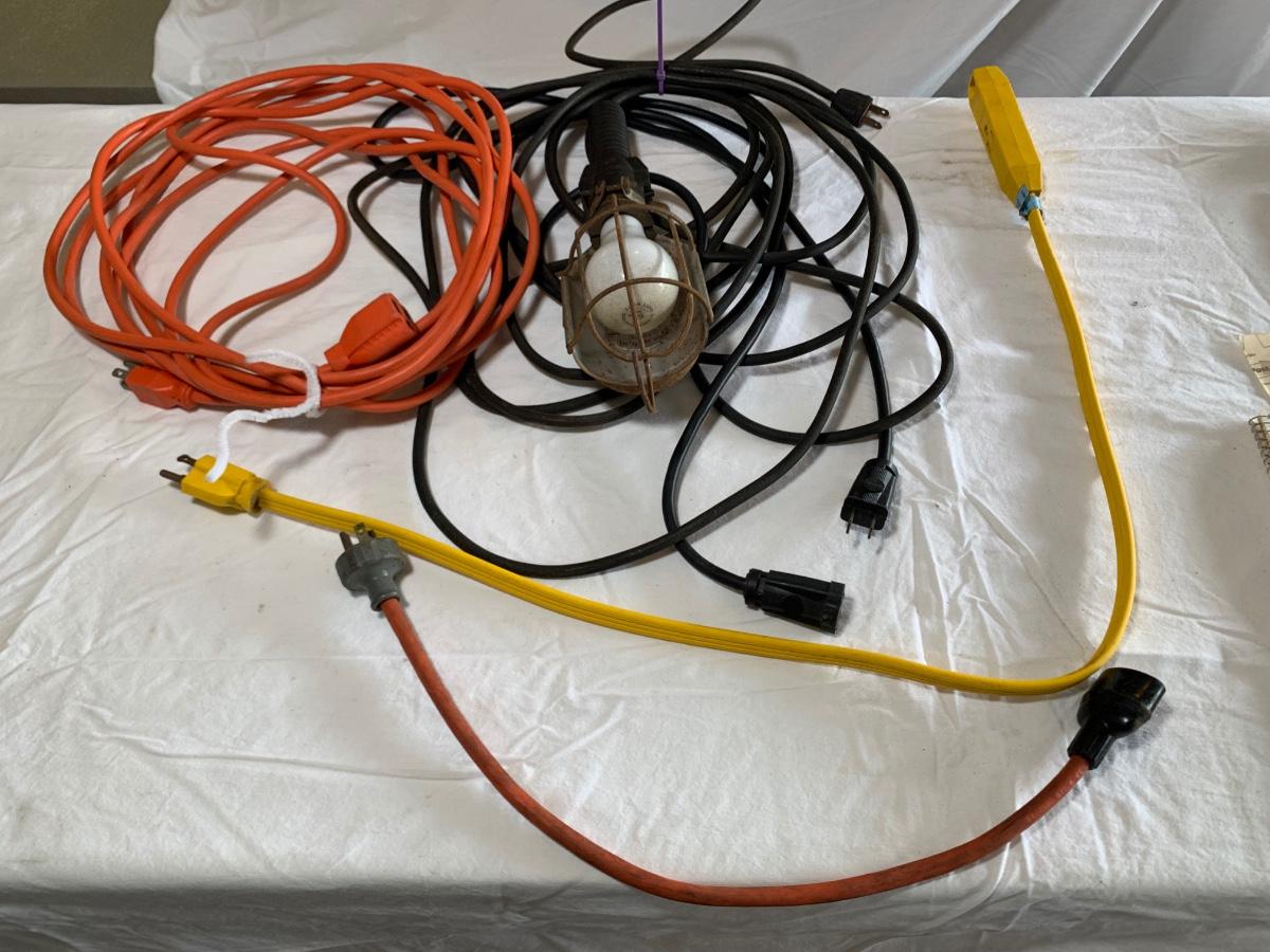 Lot 161. Work Light and Extension Cords