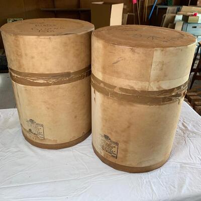 Lot 163. Pair of Cardboard Cylinder Containers