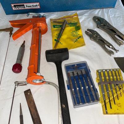 Lot 167. Vintage Tool Box and Assorted General Tools