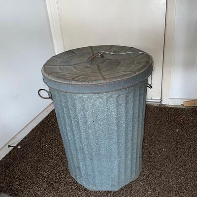 Lot 175. Vintage Galvanized Trash Can