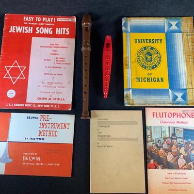 Lot 195. Recorder, Tonette and song books
