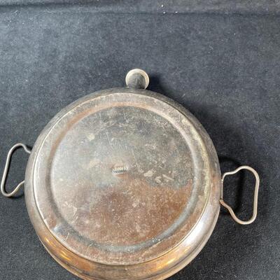 Lot 264. Metal and Ceramic Baby Dish
