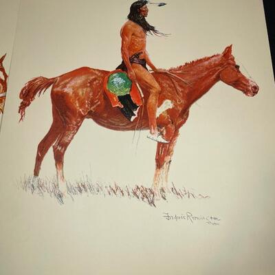 Lot 270. Remington Cowboy and Indian Prints