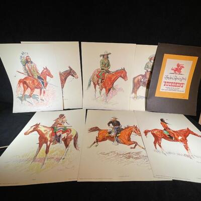 Lot 270. Remington Cowboy and Indian Prints