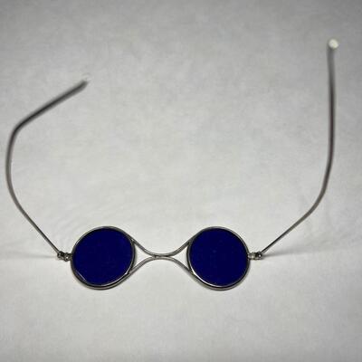 Vintage Blue Lens Spectacles