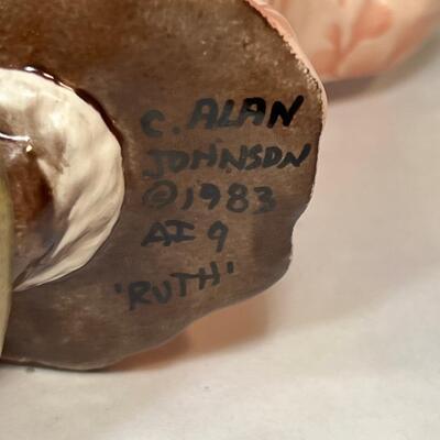 C. Alan Johnson Signed Inuit Porcelain Figure