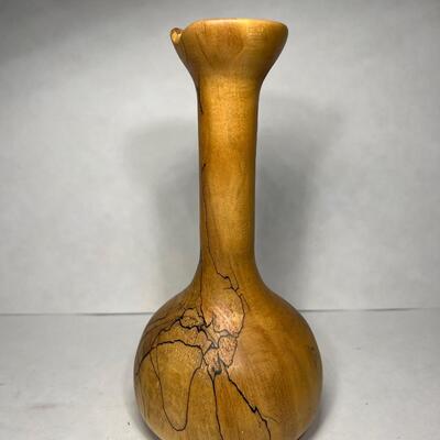 Signed Maple Flower Vase