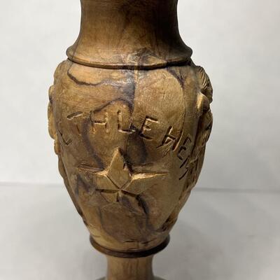 Hand carved Wooden Vase from Bethlehem