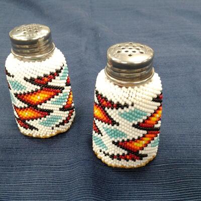 Native American Seed Bead Salt & Pepper