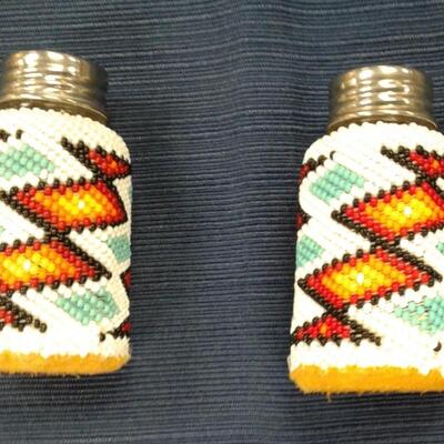 Native American Seed Bead Salt & Pepper