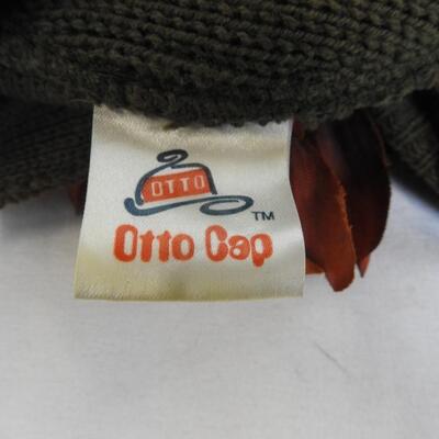 Otto Cap w/ Bob Dylan Embroidery On Back, Avocado Green Color, good Condition