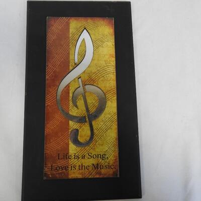 2 pc Music Wall Decor: Life is a Song/Without Music