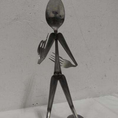 Metal Flatware Man Sculpture
