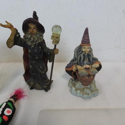 6 pc Tarot Card Kit, Wizard Statues, Voodoo doll, Tarot Box, Cat Tarot