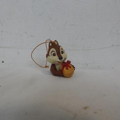 5 pc Plastic Disney Ornaments: Chip Missing Other Half