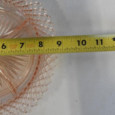 Ms America Relish Divided Dish-Anchor Hocking 1940's Vintage Pink Glass 8 3/4"