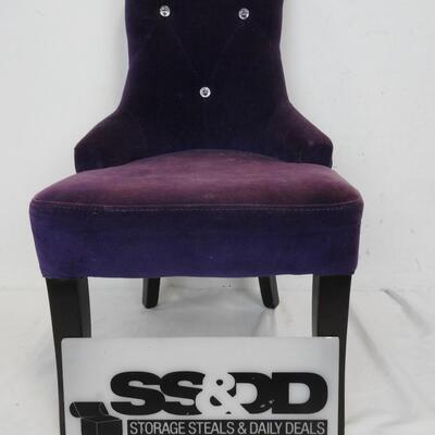 Wood Child-Size Chair: Purple w/ Dark Brown Legs Sturdy, Needs Cleaning