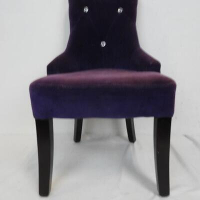 Wood Child-Size Chair: Purple w/ Dark Brown Legs Sturdy, Needs Cleaning
