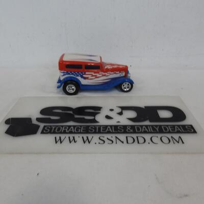 Hot Wheels '32 Ford Sedan Delivery, 6in, Metal, Red/White/Blue