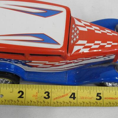 Hot Wheels '32 Ford Sedan Delivery, 6in, Metal, Red/White/Blue