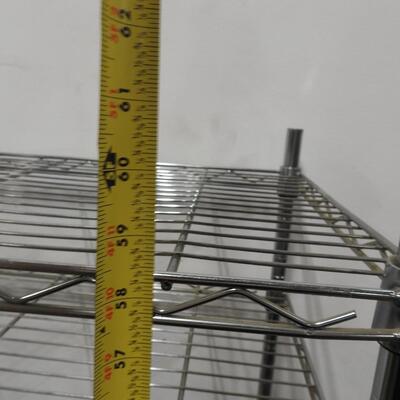 Metal Shelves For Storage, 14" Deep, 23" Wide, 58 1/2" Tall