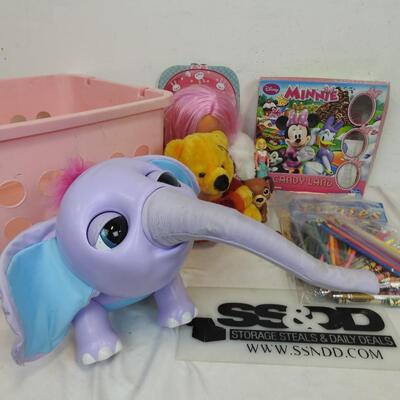 Bin w/Toys: Cry Babies, Jumbo The Elephant-Works, Disney Minnie Candy Land Game