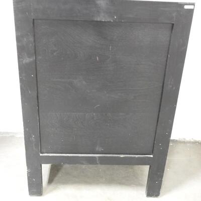 Asian Style Standing Wood Cabinet w/ 2 Shelves, Solid, 33x 2-3/4 x15