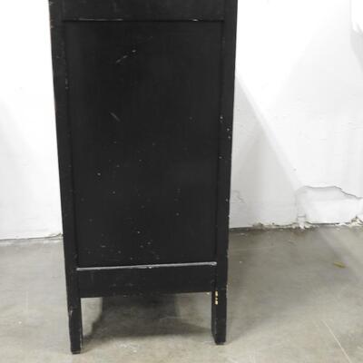 Asian Style Standing Wood Cabinet w/ 2 Shelves, Solid, 33x 2-3/4 x15