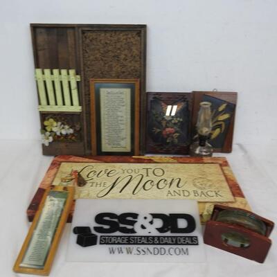 Home Decor: Coaster, Wall Decor, Small Oil Lamp, Corkboard, Poem "Don't Quit"