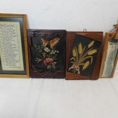Home Decor: Coaster, Wall Decor, Small Oil Lamp, Corkboard, Poem "Don't Quit"