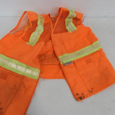 2 High Visibility Orange Vests