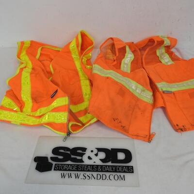 2 High Visibility Orange Vests