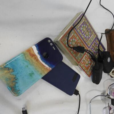 Personal Care Lot: Jewelery Box, CD Case, Phone Cases, Pocket Knives, Perfume