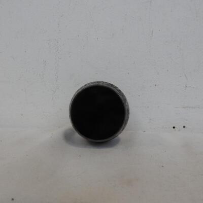 Small Metal Goblet 3.25" Vintage Engraved Needs Cleaning "World Gift"