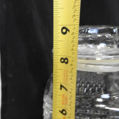 Cut Glass Canisters/1 Large Candy Jar w/ Lids, Vintage Style, 1 Lid Missing