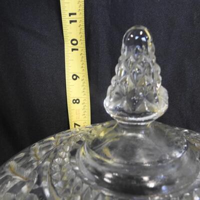 Cut Glass Canisters/1 Large Candy Jar w/ Lids, Vintage Style, 1 Lid Missing