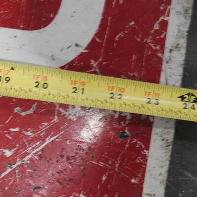 Reversible SLOW/STOP Signs w/Poles, Signs Are 23 3/4' Without Poles